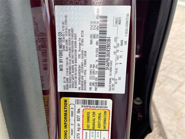 2018 Ford Fusion Hybrid SE