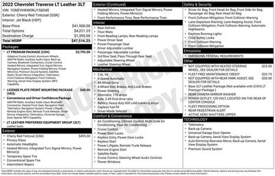 2022 Chevrolet Traverse AWD LT Leather