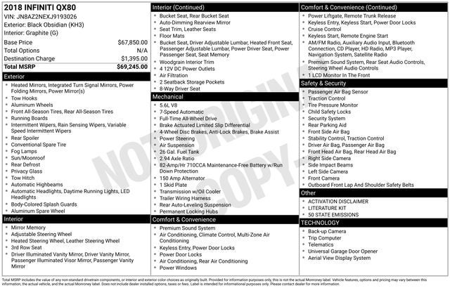 2018 INFINITI QX80 Base