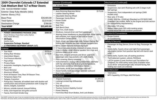 2009 Chevrolet Colorado LT w/1LT