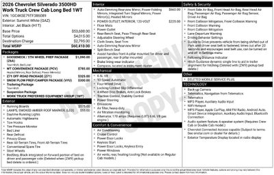 2026 Chevrolet Silverado 3500HD Work Truck