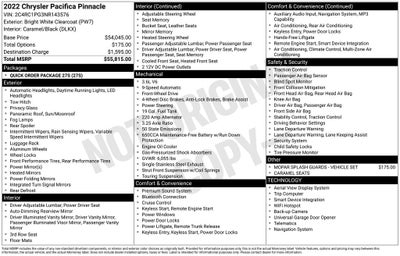 2022 Chrysler Pacifica Pinnacle