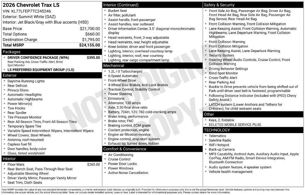 2026 Chevrolet Trax LS