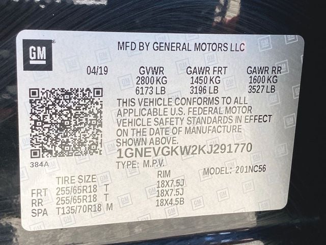 2019 Chevrolet Traverse LT Cloth w/1LT