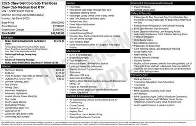 2026 Chevrolet Colorado Trail Boss