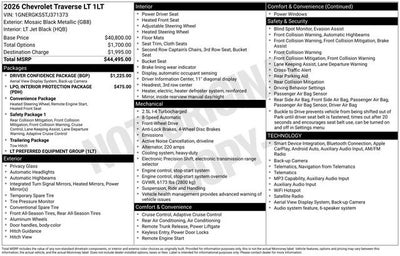 2026 Chevrolet Traverse LT