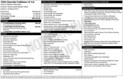 2026 Chevrolet Trailblazer LS