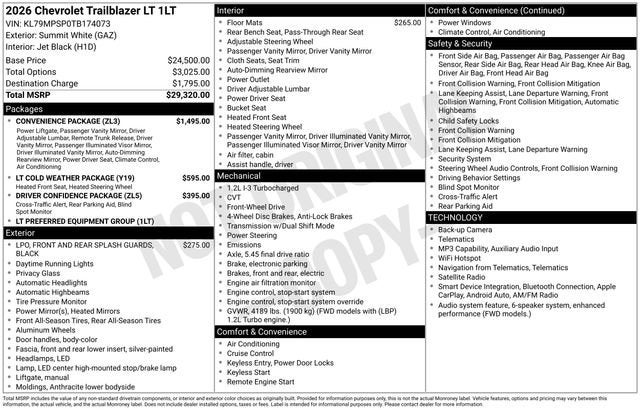 2026 Chevrolet Trailblazer LT