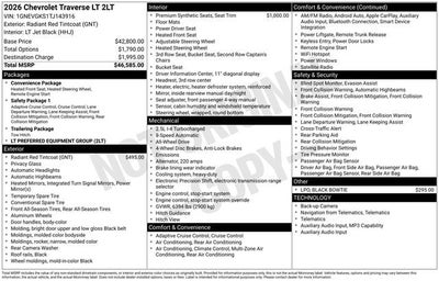 2026 Chevrolet Traverse LT