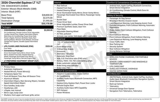 2026 Chevrolet Equinox LT