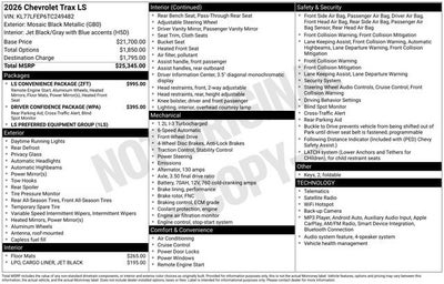 2026 Chevrolet Trax LS