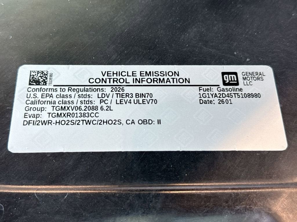 2026 Chevrolet Corvette Stingray 1LT