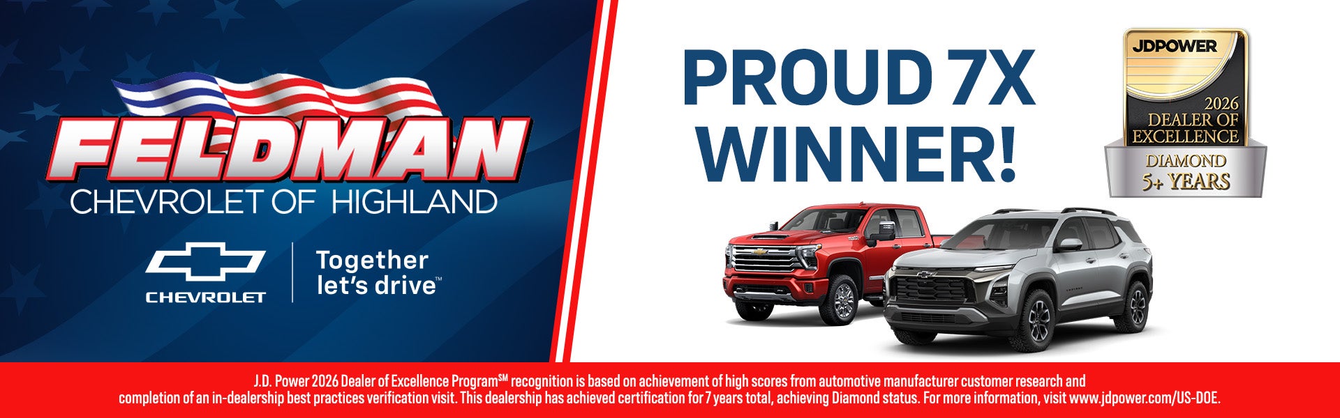 Proud Five-Time Winner | JD Power Dealer of Excellence Award
